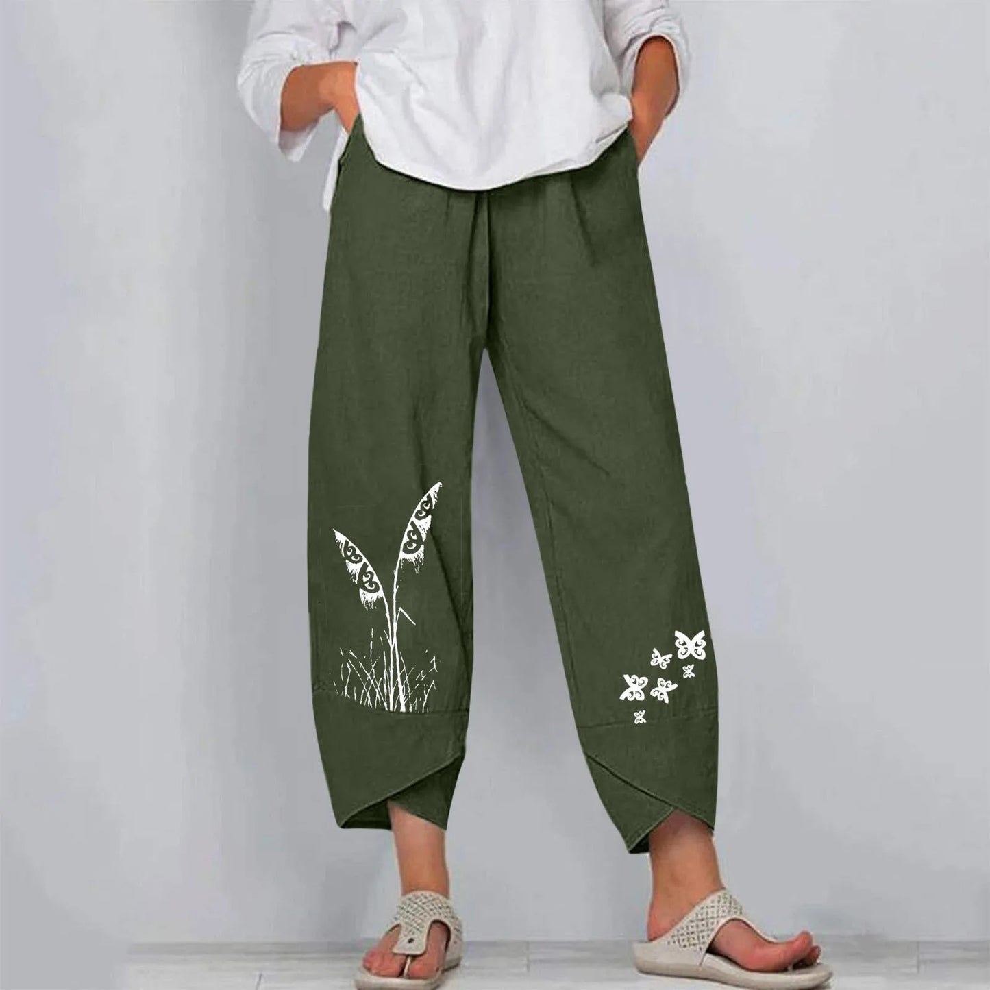 Women Sweatpants Joggers Women Cotton Linen Casual