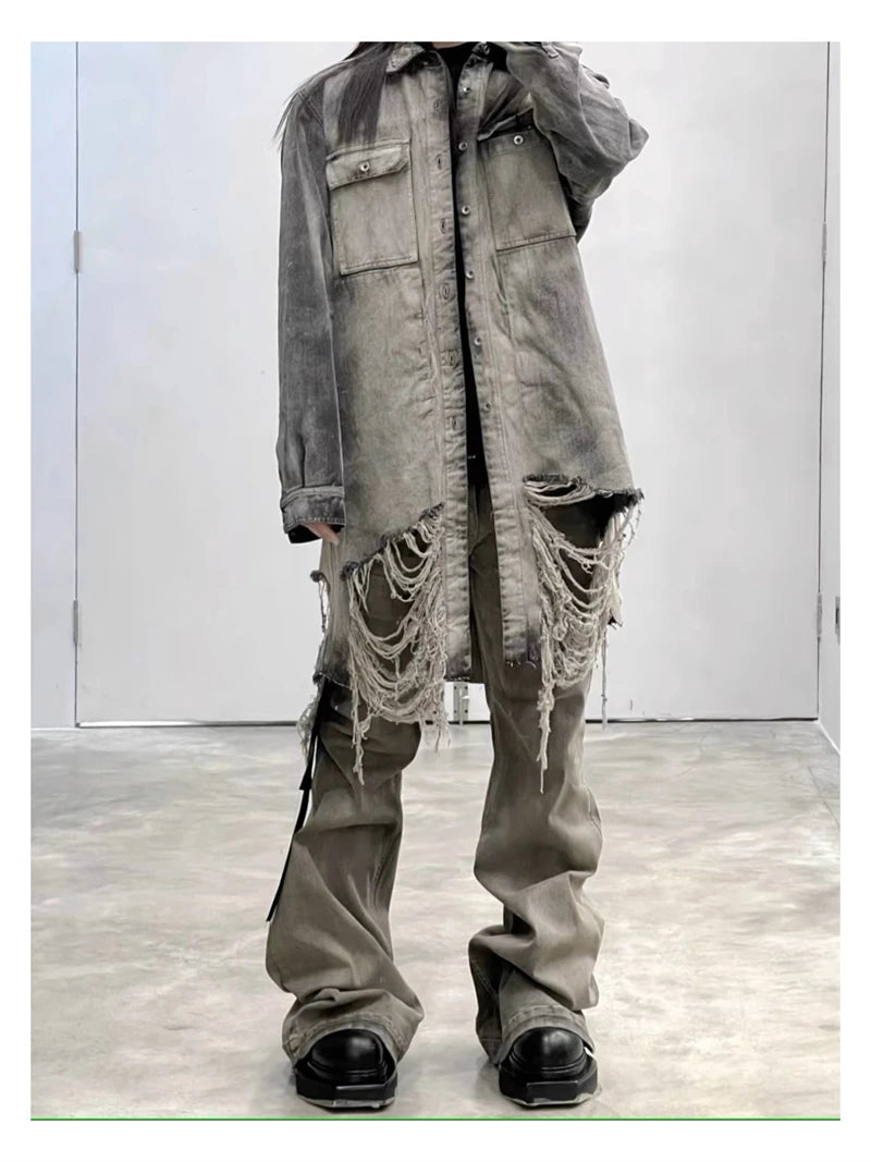 Men's Horn Wide Skinny Stacked Denim Pant