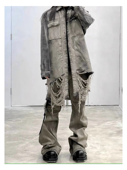 Men's Horn Wide Skinny Stacked Denim Pant