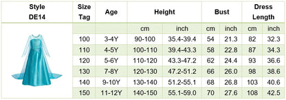 Girls Elsa Anna Dress Princess Carnival Jasmine Rapunzel