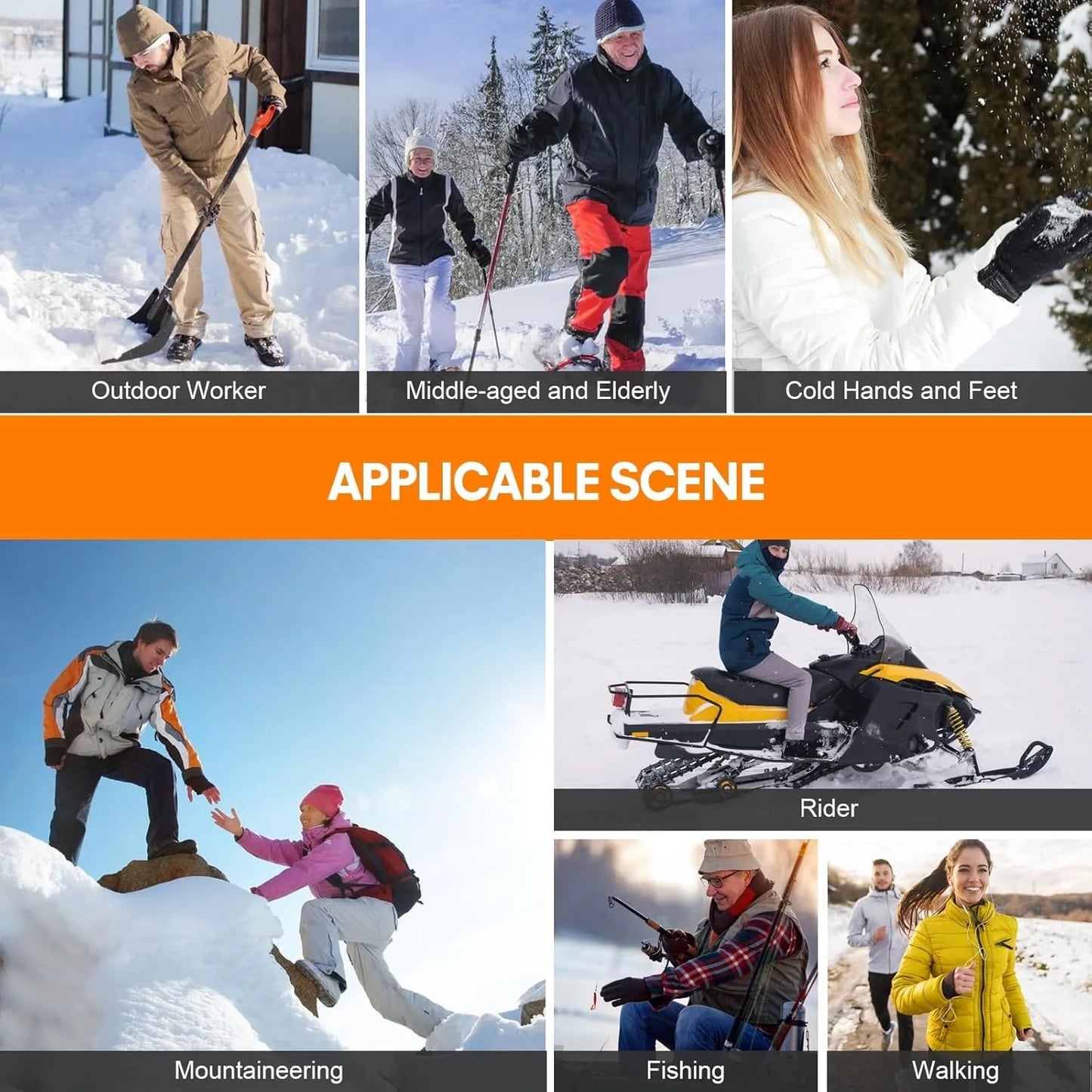New Heated Winter Thermal Socks, Rechargeable