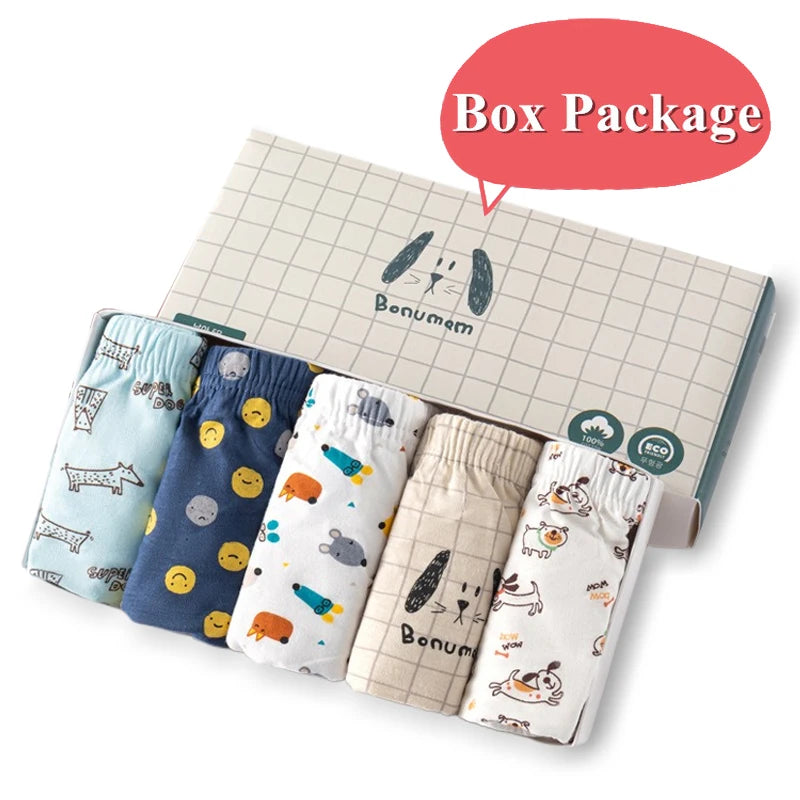 5-Pack Boys Cotton Underwear Toddler Dinosaur Briefs