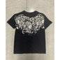 American retro black short sleeved T-shirt men