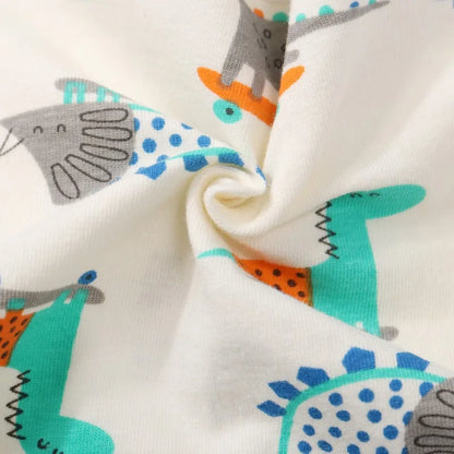4Pcs Cute Dinosaur Boys Cotton Antibacterial Breathable Underwear