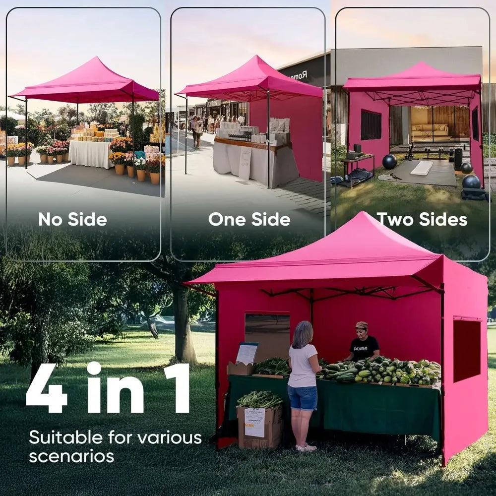 Heavy Duty Pop Up Canopy 3 Removable Sidewalls