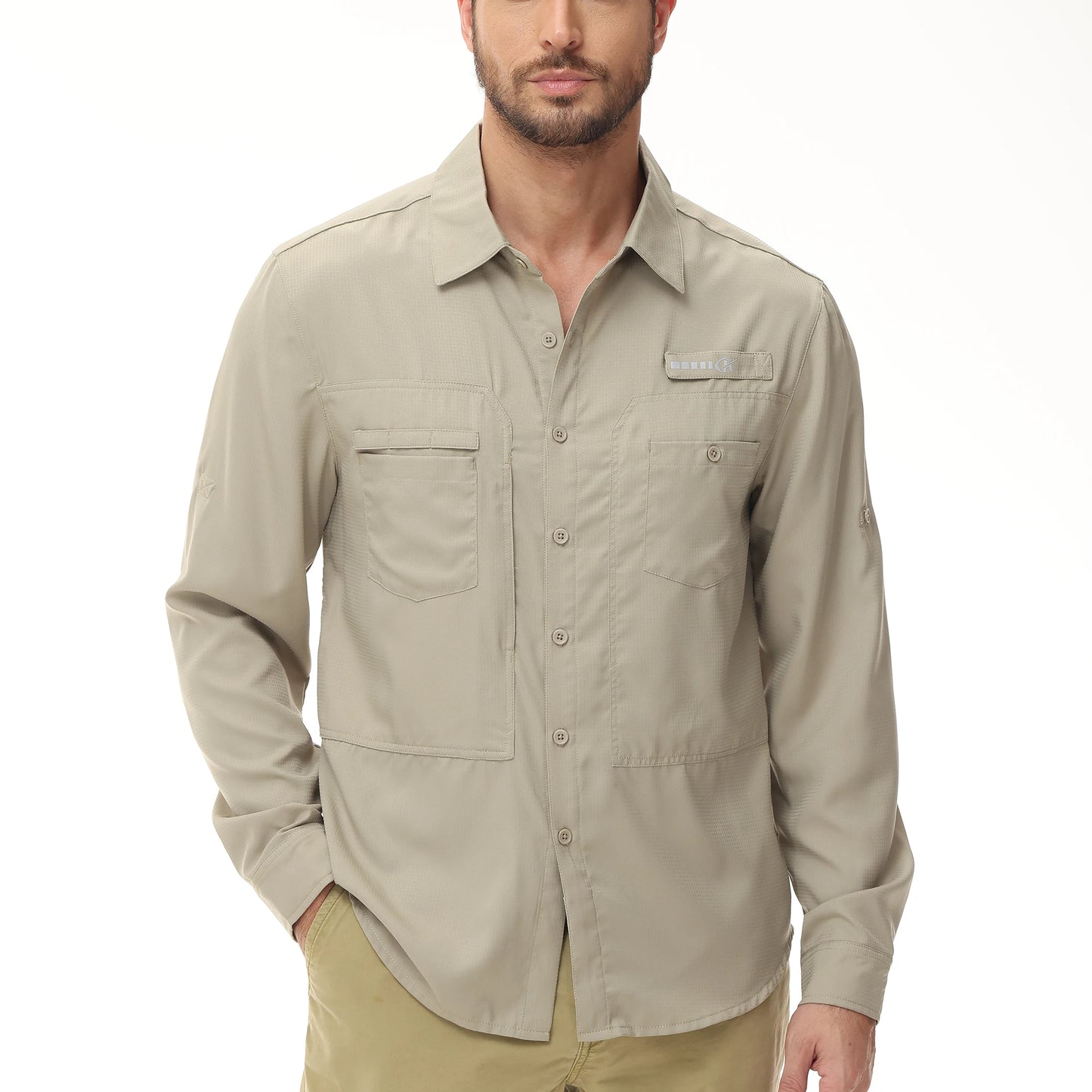 Men's UPF 50+ Casual Long Sleeve Fishing Shirts