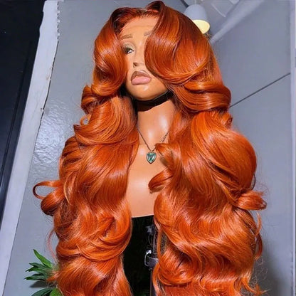 Body Wave Orange Ginger Lace Front Wigs