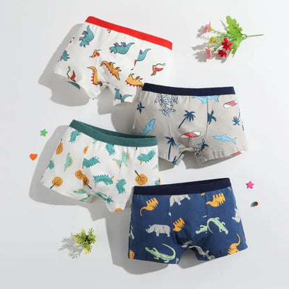 12 pcs Boys Boxer Briefs Cartoon Sets