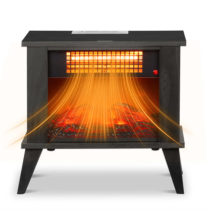 Electric Fireplace Heater, Freestanding Wooden Fireplace