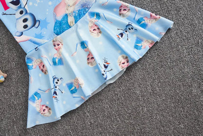 Disney Frozen Anna Elsa Girl Swimsuit Princess