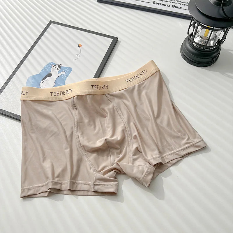 3pcs Comfortable Silk Mens Underwear Shorts XXL 3XL 4XL