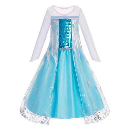 Girls Elsa Anna Dress Princess Carnival Jasmine Rapunzel