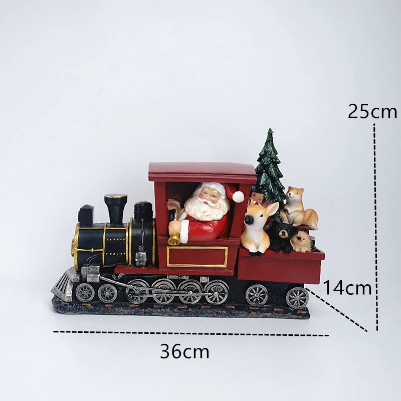 Santa Claus Statue Home Resin Sculpture Decoration