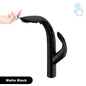 Luxury brass gold touch switch kitchen faucet