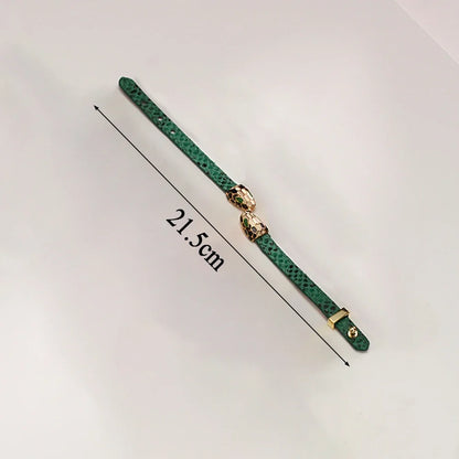 Women Fashion Charm Metal Snake Head Bangles