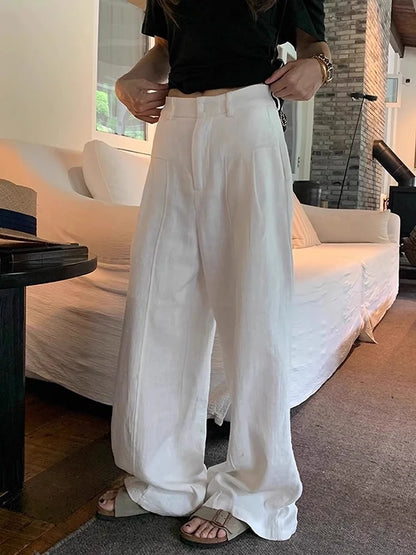 Women Wide Leg Formal Straight Leg Pants