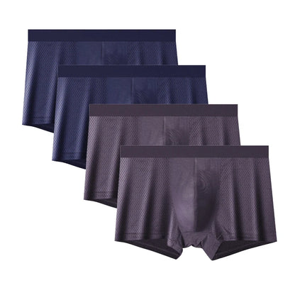 4pcs Mesh Bamboo Fiber Men's Boxerr XXXXL Large Size