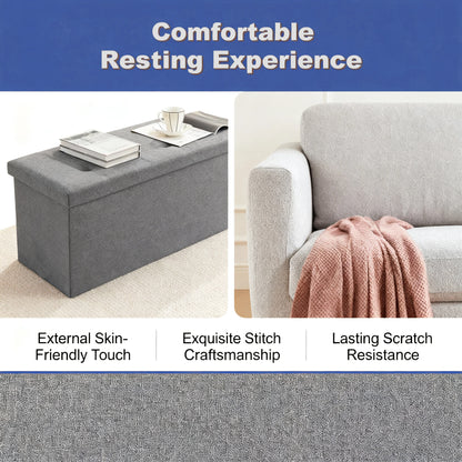 Heavy-Duty Multi-Purpose Folding Storage Ottoman