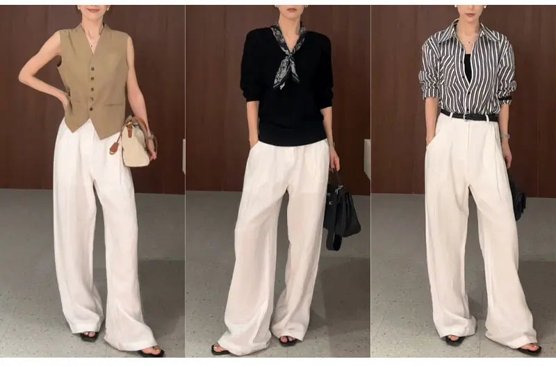 Women Wide Leg Formal Straight Leg Pants
