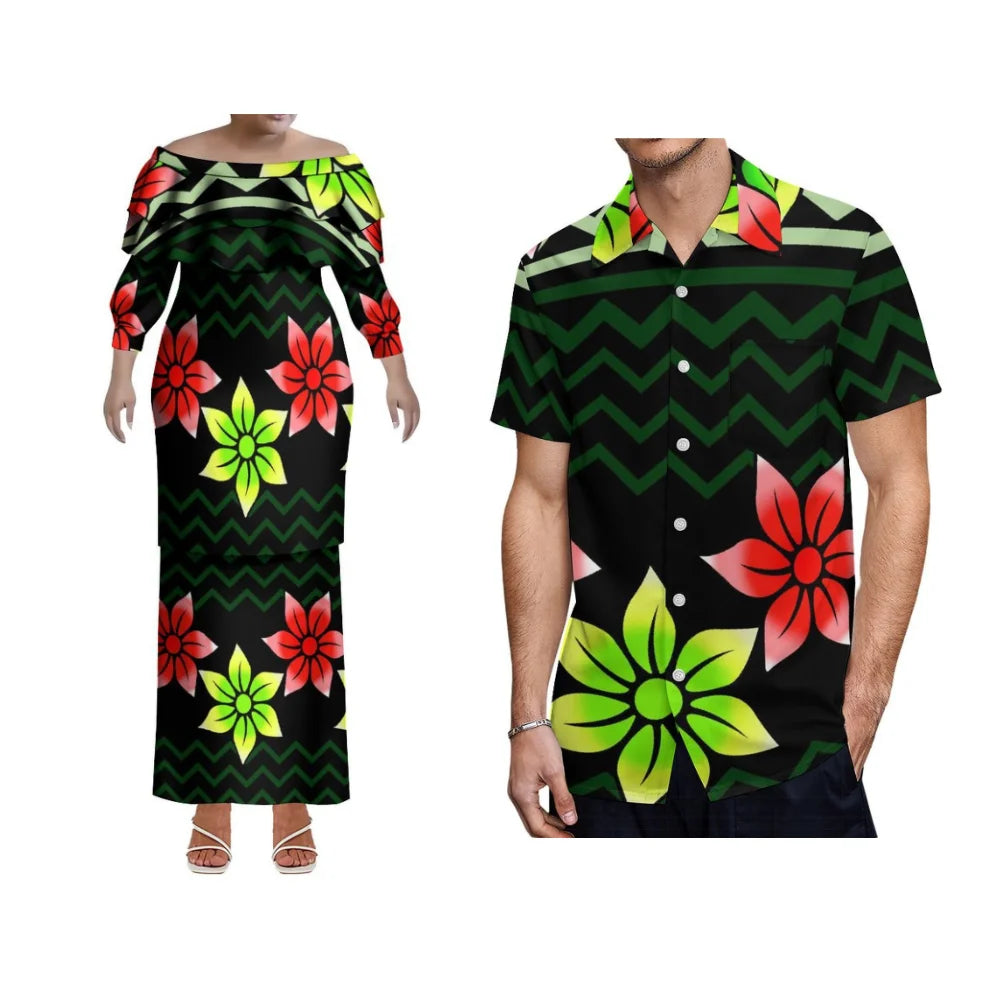 Women/Men Island Sunset Slim Customizable Samoa Hawaii Design