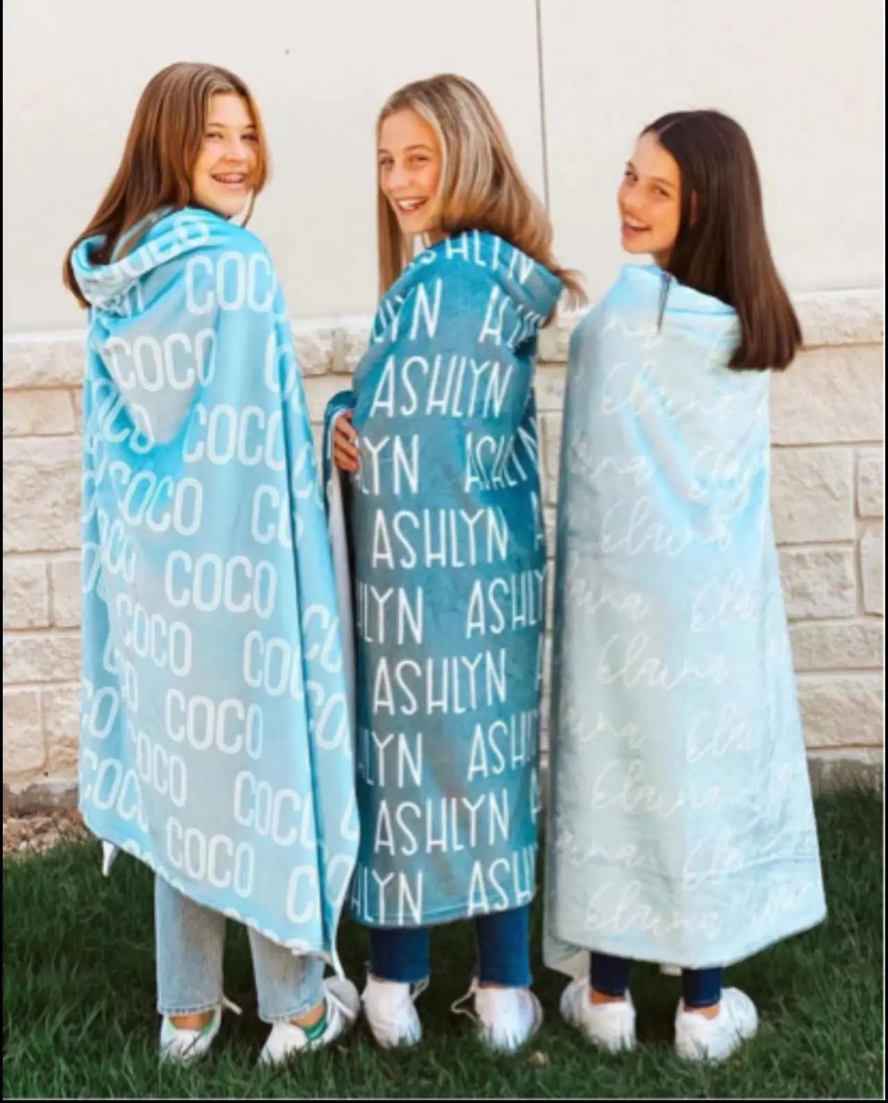 Personalized Color Blanket Baby Name Swaddle Fleece