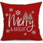 Christmas Tree & Snowflake Pattern Merry Christmas Pillowcases