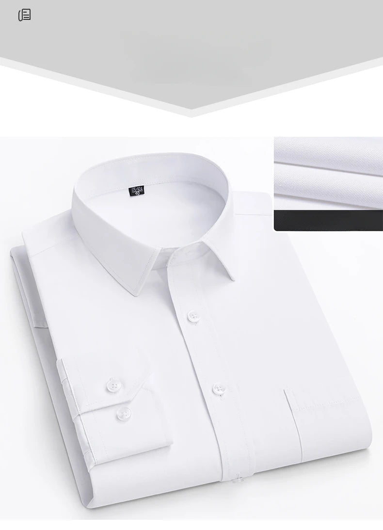 double collor Full shirts for men plus size