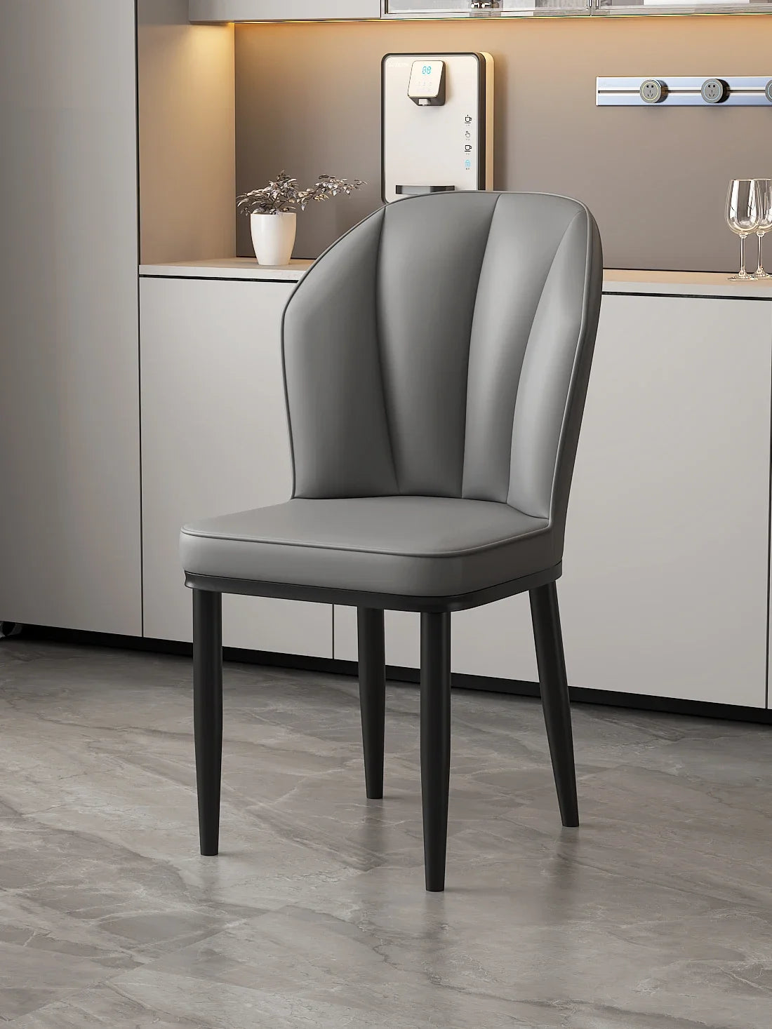 Italian Backrest Luxury Dining Chair Modern Retro
