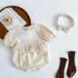 Infant Baby Girls Embroider Sleeveless Rompers