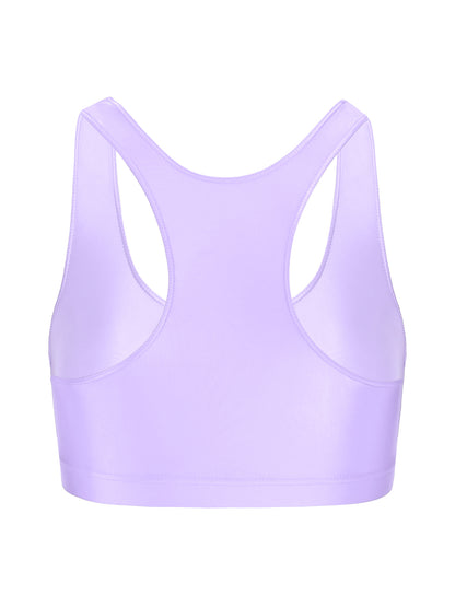 Glossy Womens Mid Waist Gym Fitness Yoga