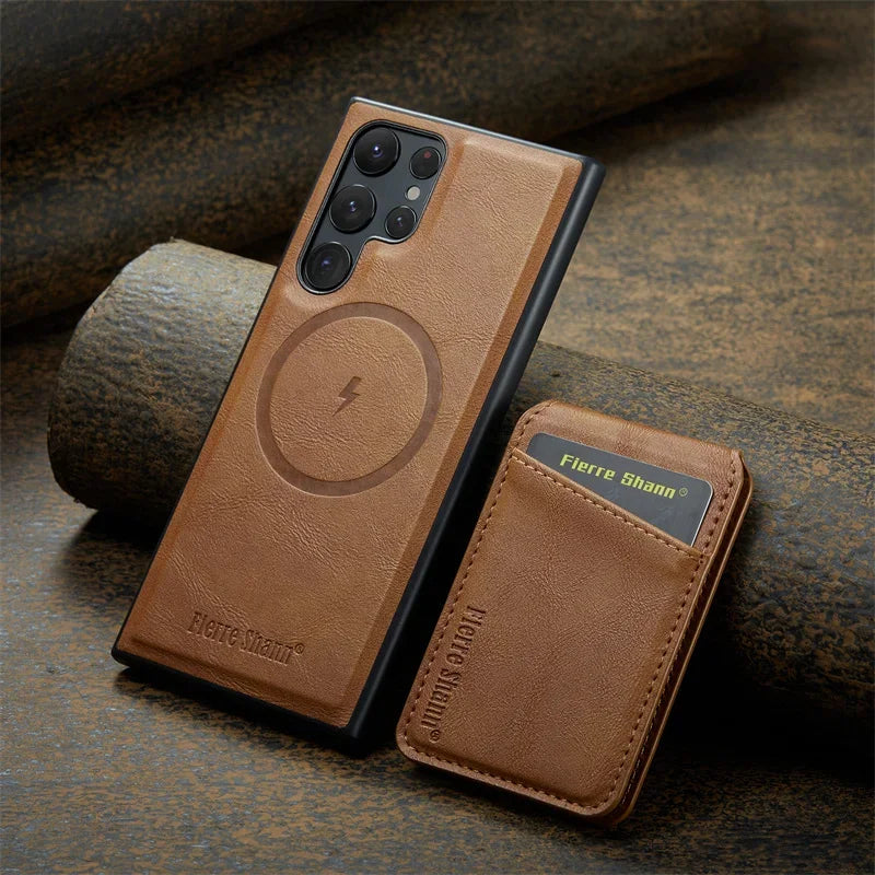Magnetic Leather Flip Phone Case for Samsung