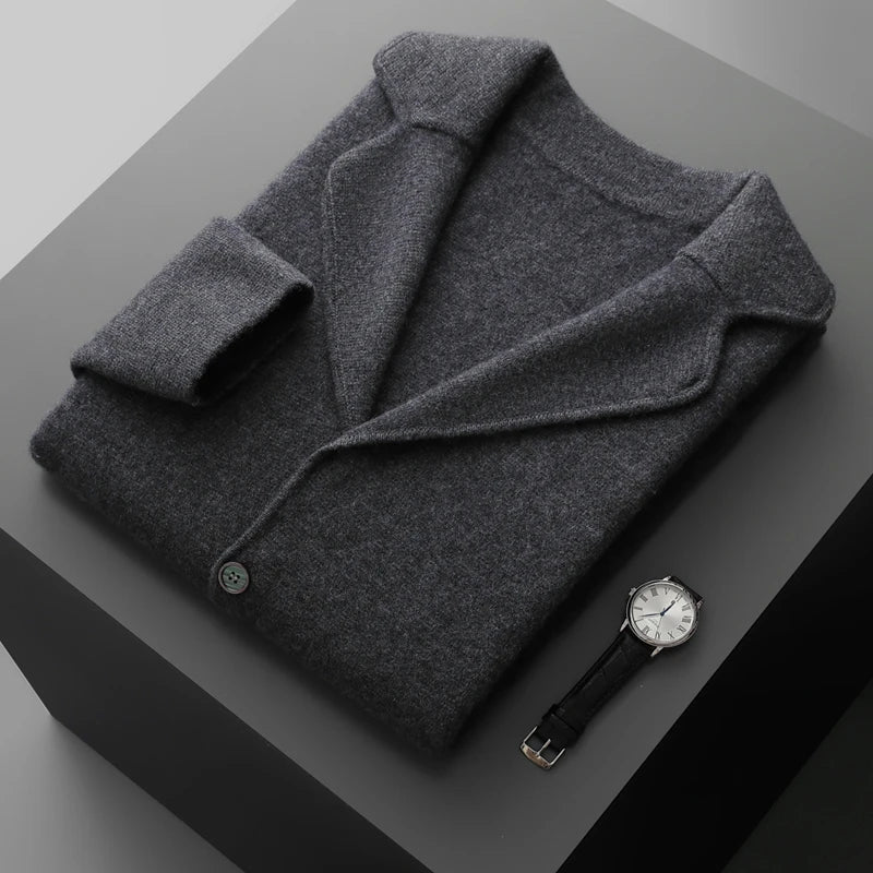 Men's Cashmere Knitted Cardigan Casual Jacket Top