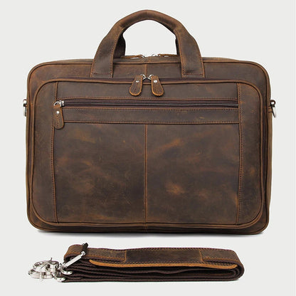 Genuine Leather Men Briefcase Business Bag