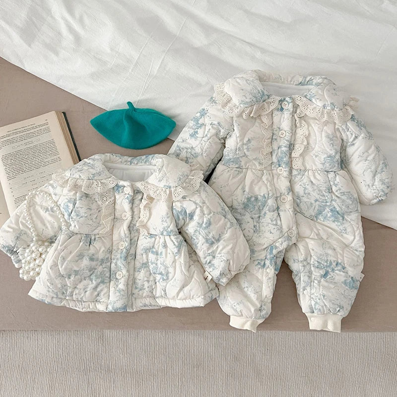 Infant Baby Girls Long Sleeve Cotton Jumpsuit
