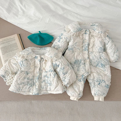 Infant Baby Girls Long Sleeve Cotton Jumpsuit