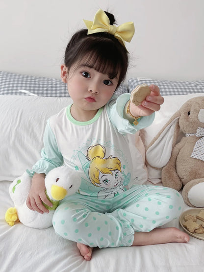 2 Pcs Girls Rapunzel Sleepwear Cartoon Pajamas