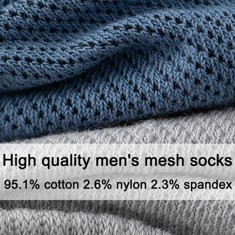 6Pairs Men Cotton Mesh Socks