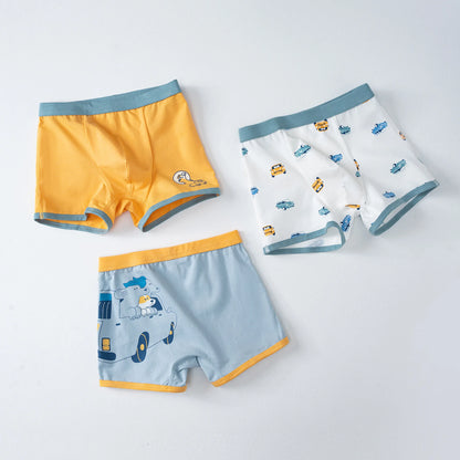 6 Pcs High Quality Boys Boxer Cartoon Underwear