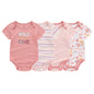 4Pieces Short Sleeve Cartoon Baby Boy/Girl Bodysuit