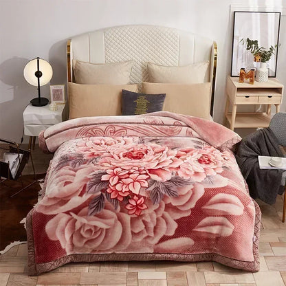 European Style Warm Raschel Blanket High End