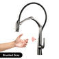 Luxury Gunmetal Brass Kitchen Faucet LED Display