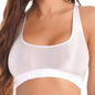 Glossy Womens Mid Waist Gym Fitness Yoga