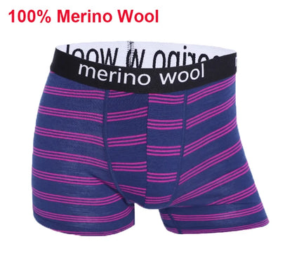 Mens Merino Boxer Briefs Soft Breathable Sports