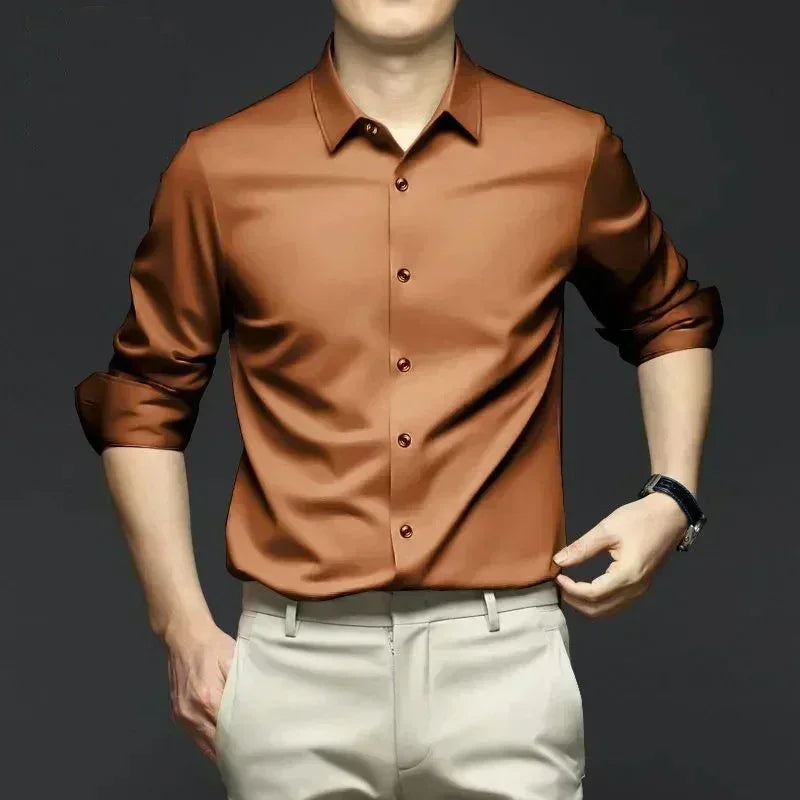 Men's Long Sleeve Luxurious Wrinkle Resistant Shirts