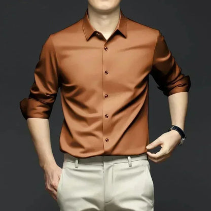 Men's Long Sleeve Luxurious Wrinkle Resistant Shirts