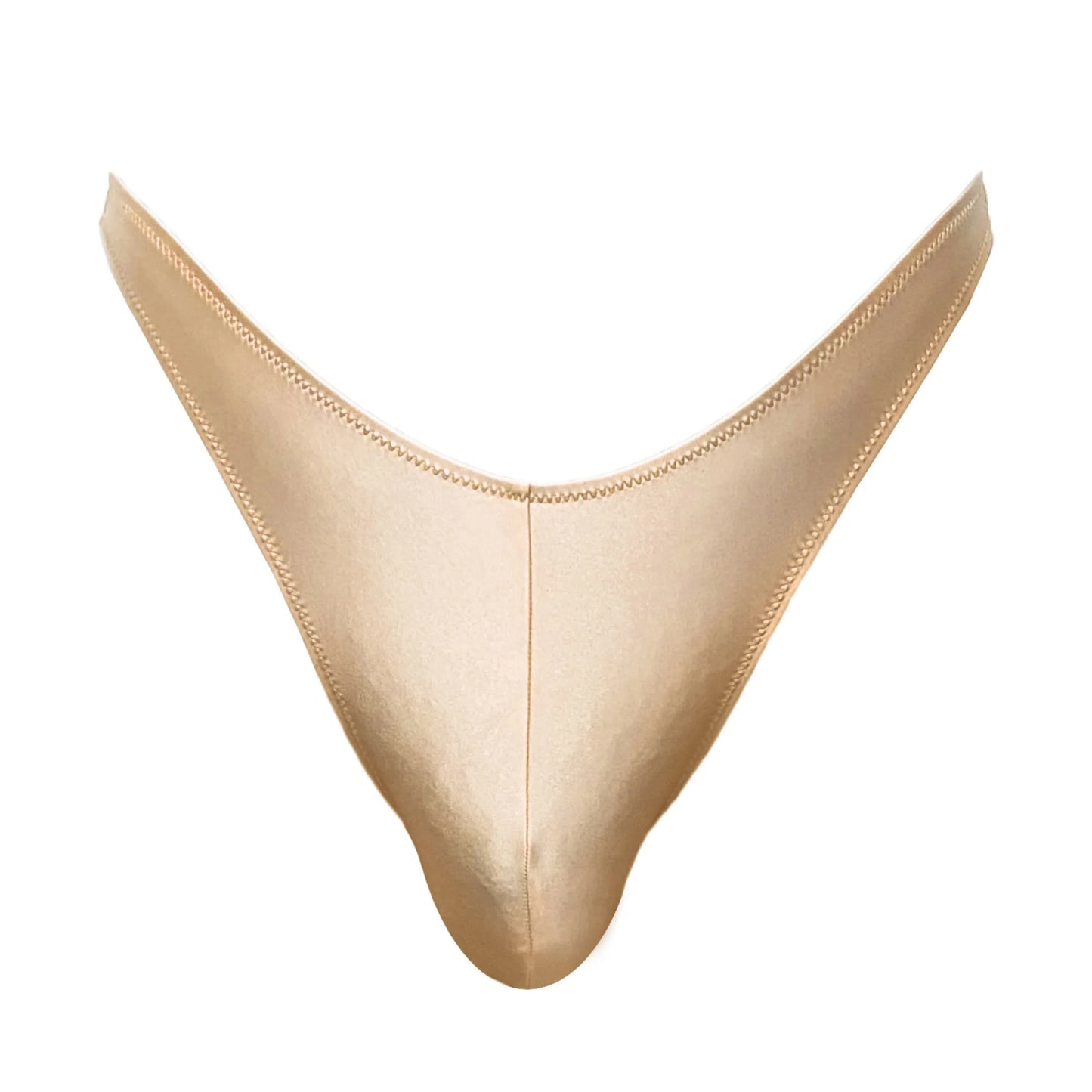 Young Men Low Rise V-shaped Thongs Satin