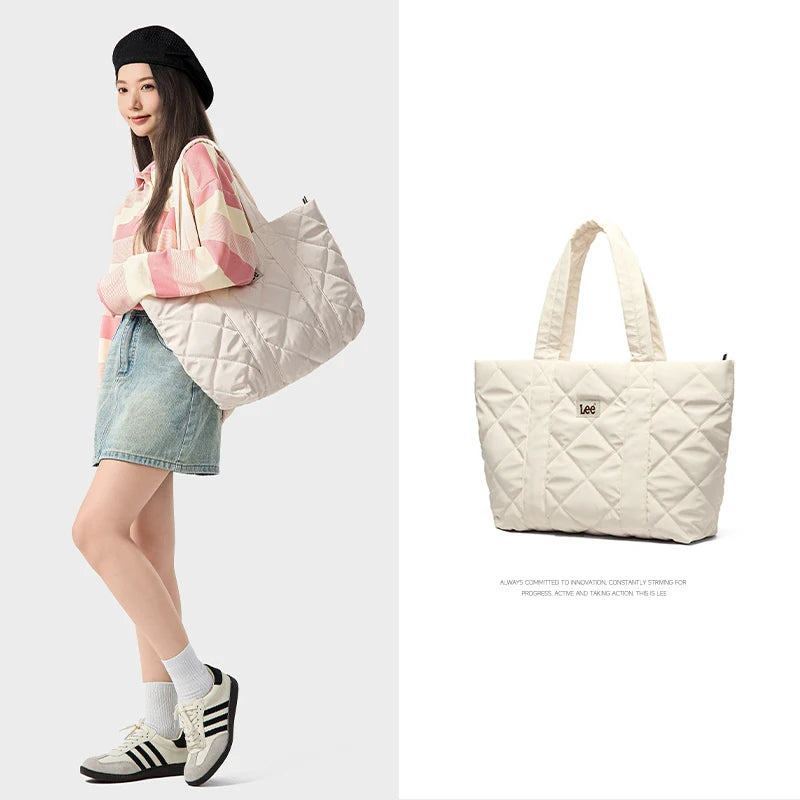 Womens LEE Large Soft Puffer Bag Quilted