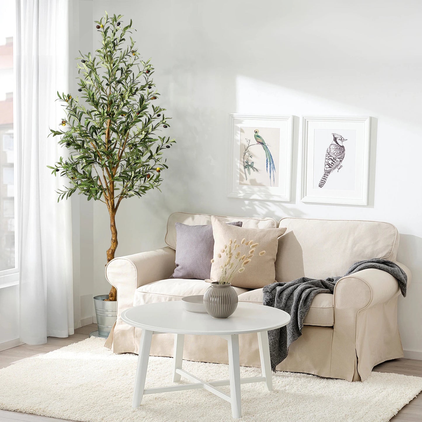 1Pc/2Pcs Artificial Olive Tree Fake Plastic Plants