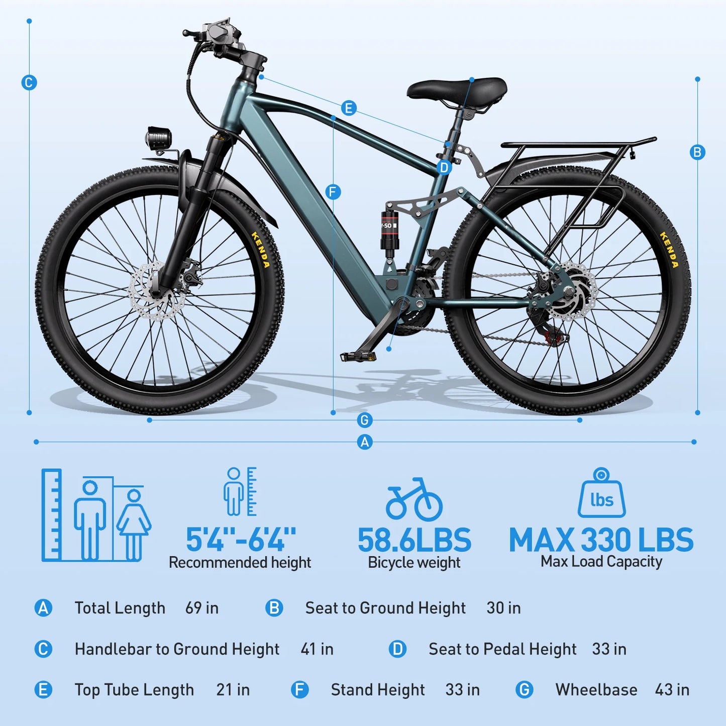 Adults Electric Mountain Bike with 36V Battery