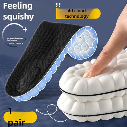 Men/Women Thick Sports Insoles Padded with Anti Odor